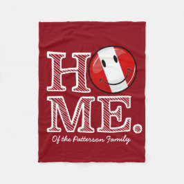 Lächelnde peruanische Flagge| Hauswärmer Fleecedecke