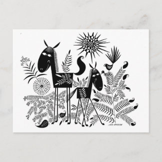 Lächelnde Pferde Postkarte