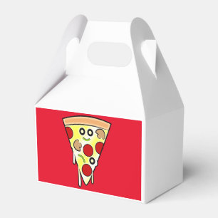 Lächelnde Pizza Slice Goody Box Geschenkschachtel