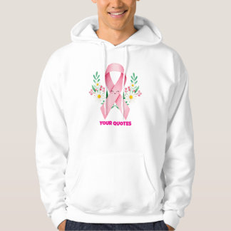 Lächelnde rosa Brustkrebs-Aufklärungs-Schleife Hoodie