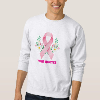 Lächelnde rosa Brustkrebs-Aufklärungs-Schleife Sweatshirt