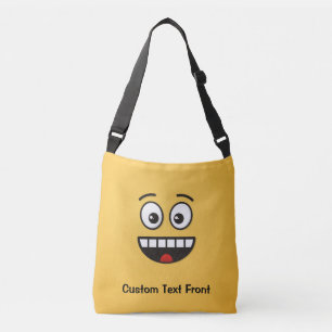 Lächelnde Seite mit Open Mouth Crossbody Bag Tragetaschen Mit Langen Trägern