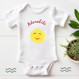 Lächelnde Sonne Baby Strampler