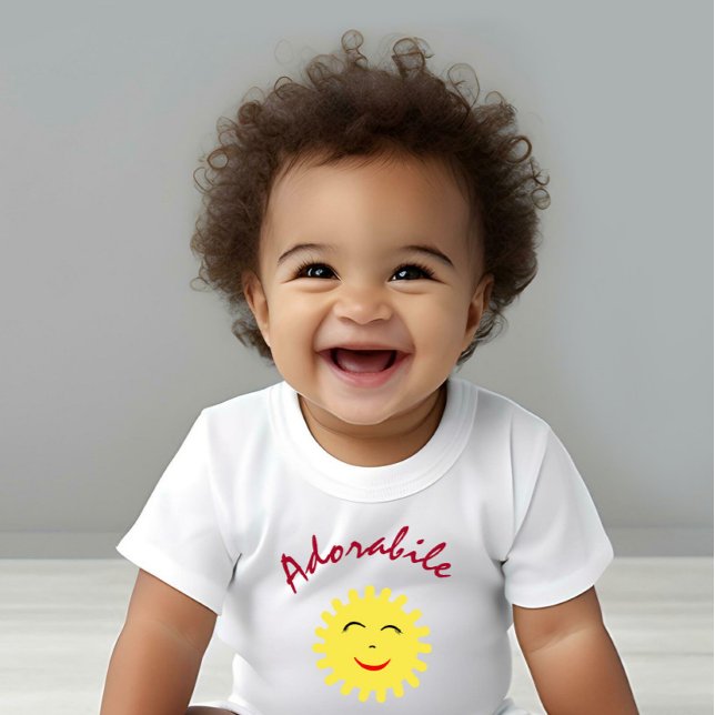 Lächelnde Sonne Baby T-shirt (Von Creator hochgeladen)