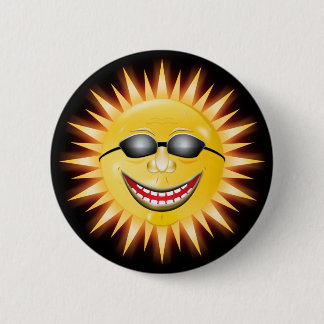 Lächelnde Sonne Button