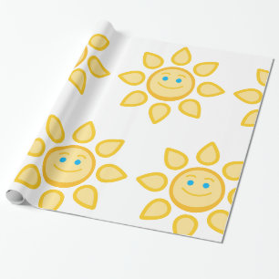 Lächelnde Sonne Glücklicher Sonnenschein Geschenkpapier