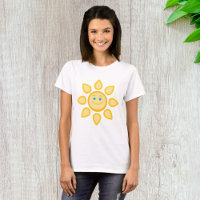 Lächelnde Sonne Glücklicher Sonnenschein