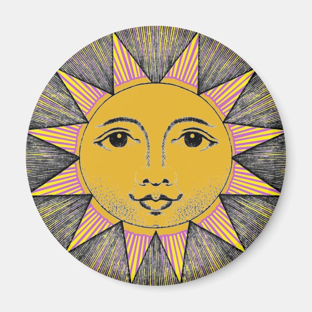 Lächelnde Sonne Magnet (Vorne)