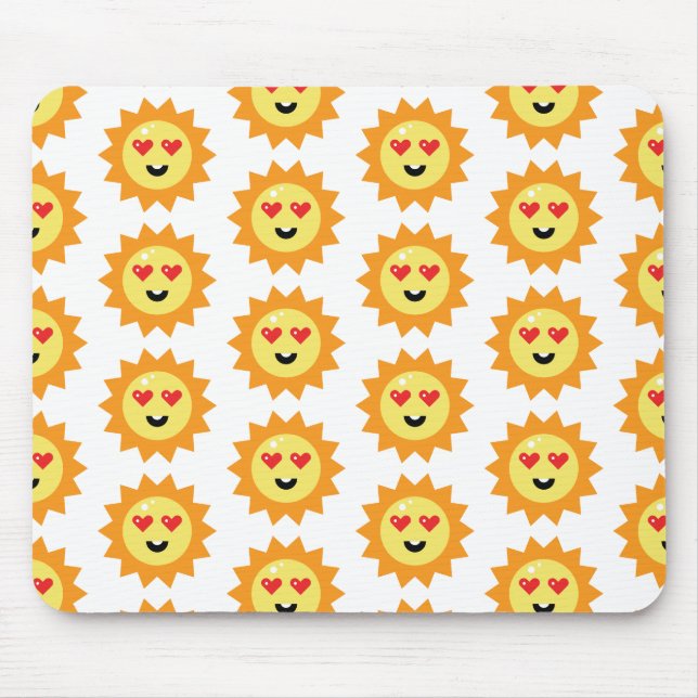 Lächelnde Sonne Mousepad (Vorne)