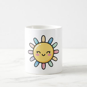 Lächelnde Sonne – Niedliche, whimsische Illustrati Kaffeetasse