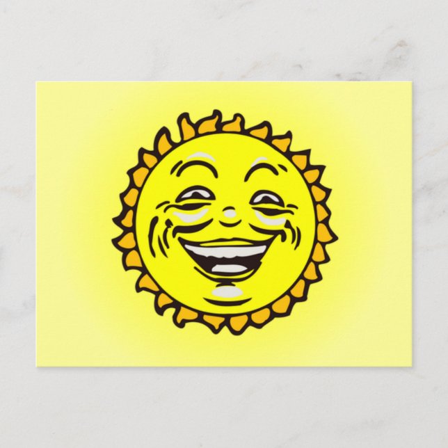 Lächelnde Sonne Postkarte (Vorderseite)