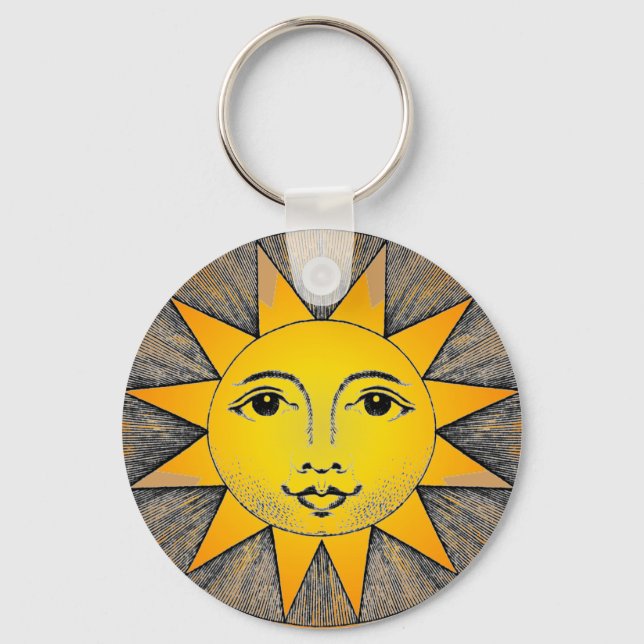 Lächelnde Sonne Schlüsselanhänger (Vorderseite)