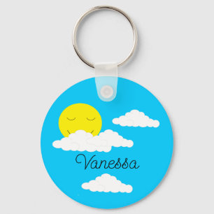 Lächelnde Sonne Schlüsselanhänger
