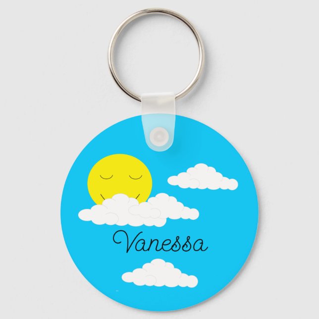 Lächelnde Sonne Schlüsselanhänger (Vorderseite)