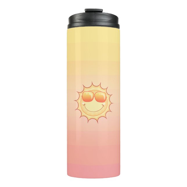 Lächelnde Sonne Thermosbecher (Vorderseite)
