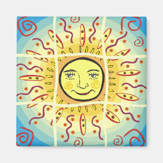 Lächelnde Sonnenkollektoren Magnet
