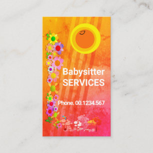 Lächelnde Sonnenstrahlen farbenfrohe Blume Tagesm Visitenkarte
