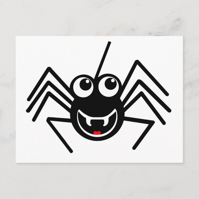 Lächelnde Spinne Postkarte (Vorderseite)