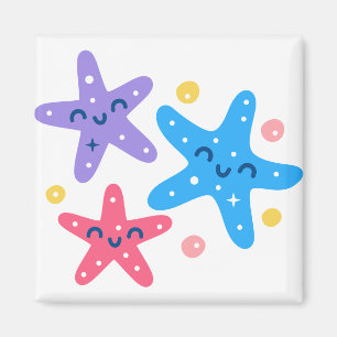 Lächelnde Starfish Magnet