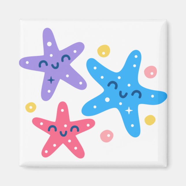 Lächelnde Starfish Magnet (Vorne)