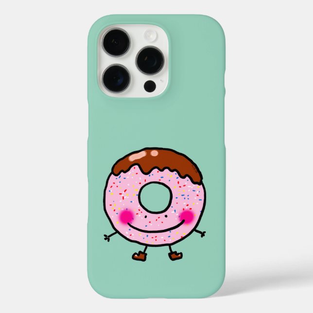 Lächelnde Streusel-Donut-Charakter-Kunst Case-Mate iPhone Hülle (Rückseite)