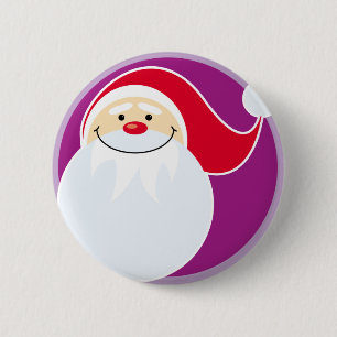 Lächelnde Taste für den Weihnachtsmann Button