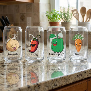 Lächelnde Veggies Personalisiert für Kinder Dosenglas