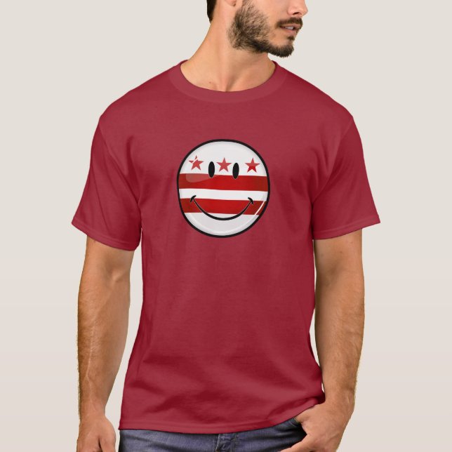 Lächelnde Washington DC-Flagge T-Shirt (Vorderseite)