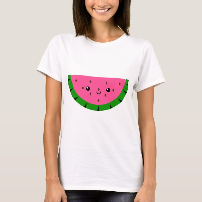 Lächelnde Wassermelone T-Shirt (Vorderseite)
