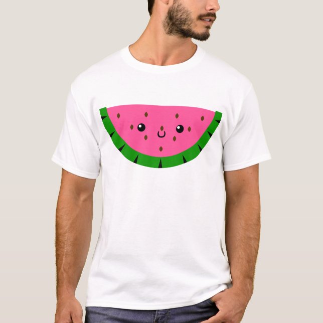 Lächelnde Wassermelone T-Shirt (Vorderseite)