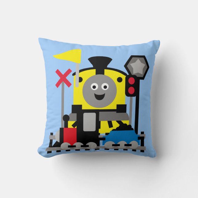 Lächelnde Zugpilze Kissen (Vorderseite)