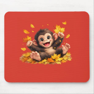 Lächelnder Affe mit großen Augen Spieltropisch Mousepad