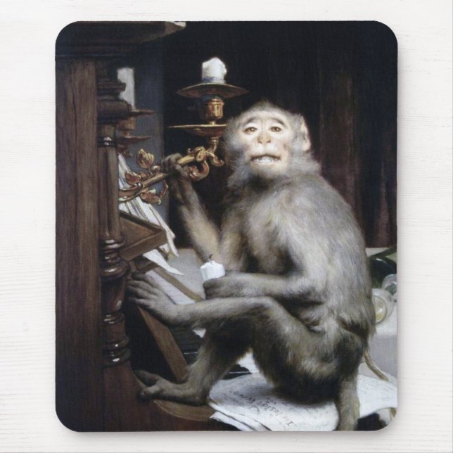 lächelnder Affe Mousepad (Vorne)