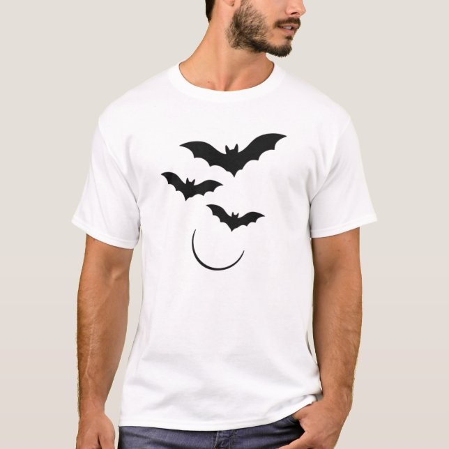 Lächelnder Bat Halloween-T - Shirt (Vorderseite)