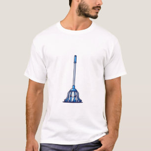 Lächelnder blauer Mopp T-Shirt