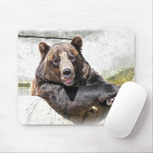 Lächelnder brauner Bär Mousepad