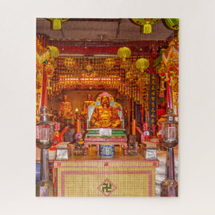 Lächelnder Buddha im chinesischen Tempel, Bangkok Puzzle