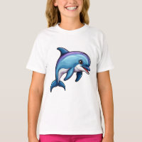 Lächelnder Cartoon Dolphin