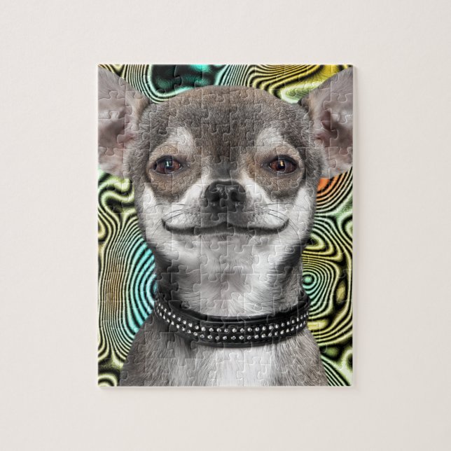 Lächelnder Chihuahua-Hund Puzzle (Vertikal)