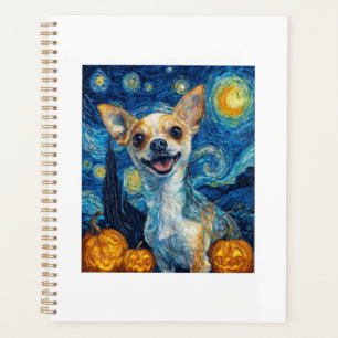 lächelnder Chihuahua-Hund Sternennacht von Van Gog Planer
