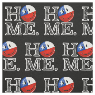 Lächelnder chilenischer FlaggeHousewarming Stoff