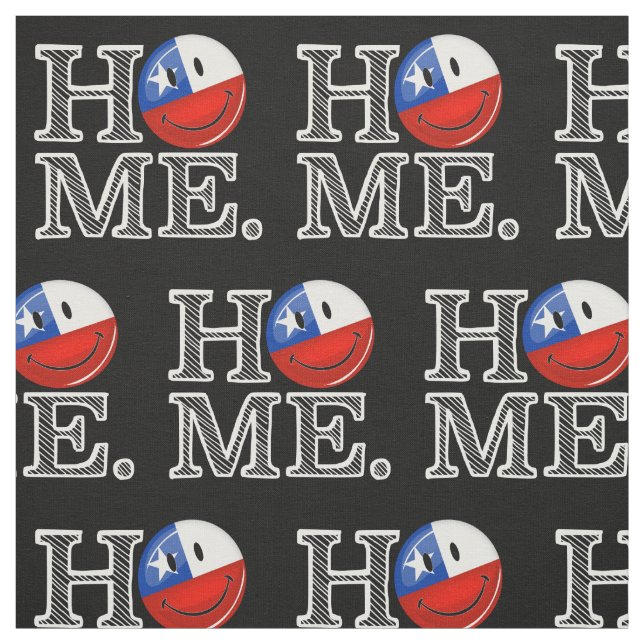 Lächelnder chilenischer FlaggeHousewarming Stoff (Muster)