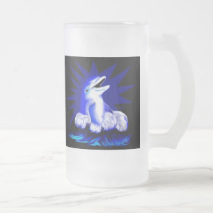 Lächelnder Delfin Mattglas Bierglas