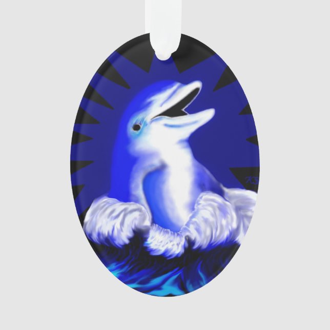 Lächelnder Delphin Ornament (Vorderseite)