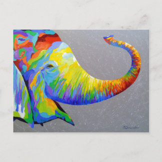 Lächelnder Elefant Postkarte