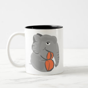 Lächelnder Elefant Zweifarbige Tasse