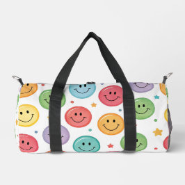 Lächelnder Emoji-Muster Duffle Bag