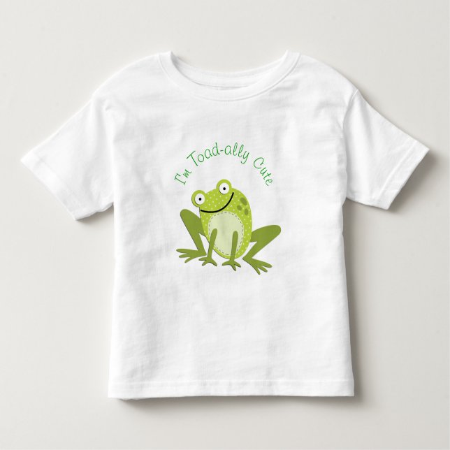 Lächelnder Frosch-Krötenverbündeter niedlicher T - Kleinkind T-shirt (Vorderseite)