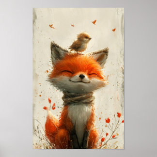 Lächelnder Fuchs Druck Poster