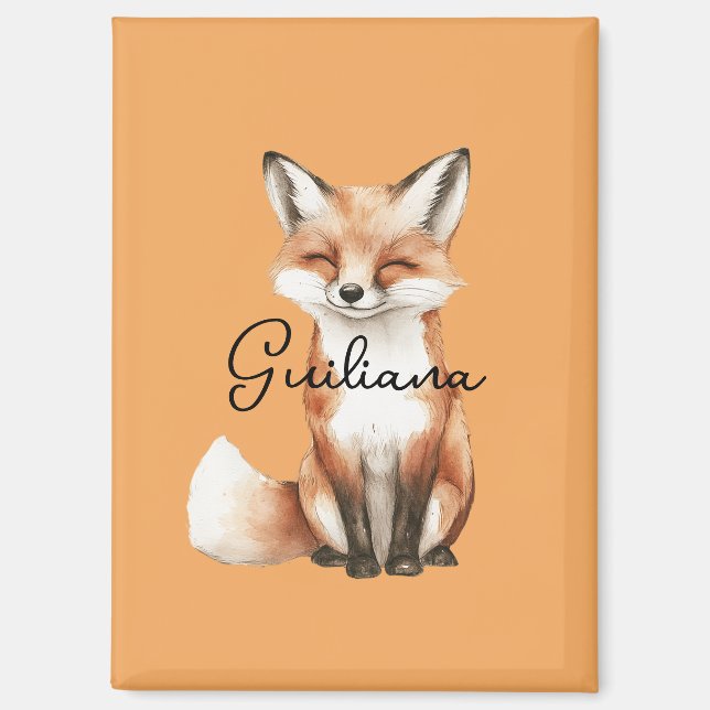 Lächelnder Fuchs Magnet (Vorderseite)
